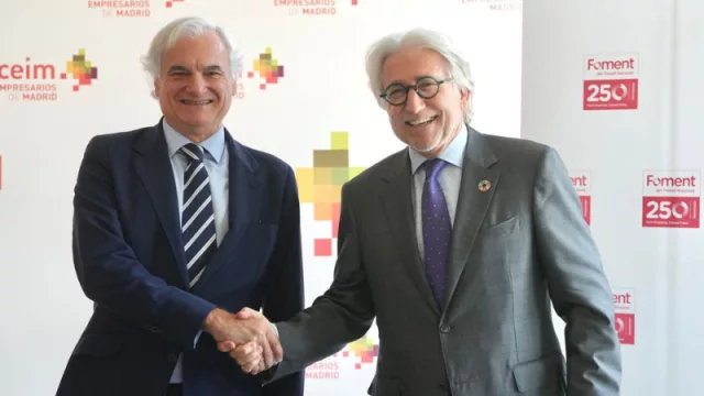 Miguel Garrido de la Cierva (CEIM) y Josep Sánchez Llibre (Foment): Madrid y Barcelona, juntas, son imbatibles