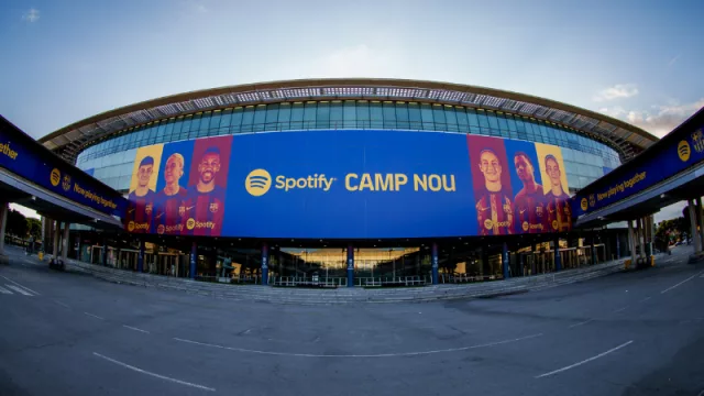 Spotify y el Barça empiezan a hablar juntos: no sólo varones en la fachada del Camp Nou