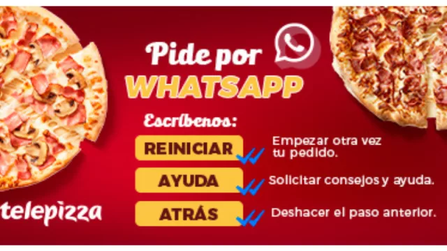 Las tres palabras clave para pedir por WhatsApp