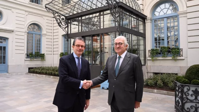 El presidente de AC Hotels by Marriot, Antonio Catalán, y el consejero delegado de Endesa, José Bogas