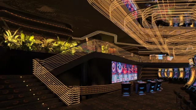 Así se verá una de las salas de Unnic, el casino de 10 plantas que abre este año en Andorra.