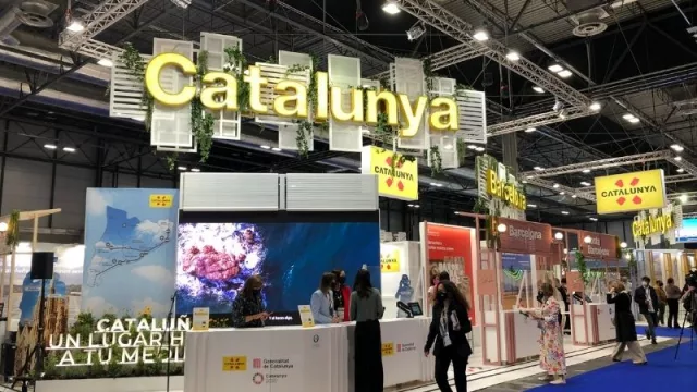 El stand catalán, tal como se vio en Fitur 2021.