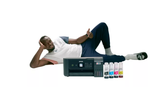 Epson y Usain Bolt vuelven a correr juntos por la impresión sin cartuchos (70 millones de EcoTank vendidas)