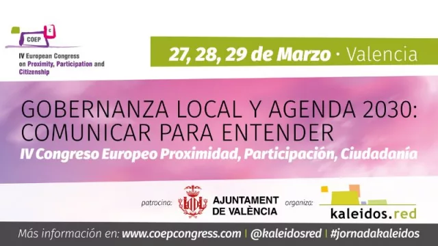 El IV Congreso Europeo de Proximidad, Participación y Ciudadanía analizará las herramientas de gestión local, participación ciudadana y comunicación