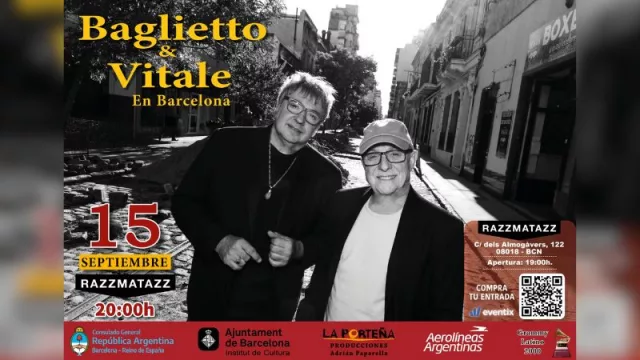 El dúo Baglietto & Vitale, ganadores del Grammy Latino del año 2000 por el álbum - Postales del Alma, por primera vez en Bcn en la Sala Razzmatazz
