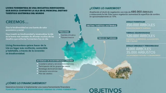 Baleària y Nature & People Foundation presentan un proyecto para reducir la temperatura en Formentera