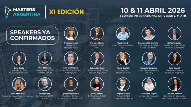 Masters Argentina 2026 en Miami:  el speaker list que detiene el scroll (talento 100%)