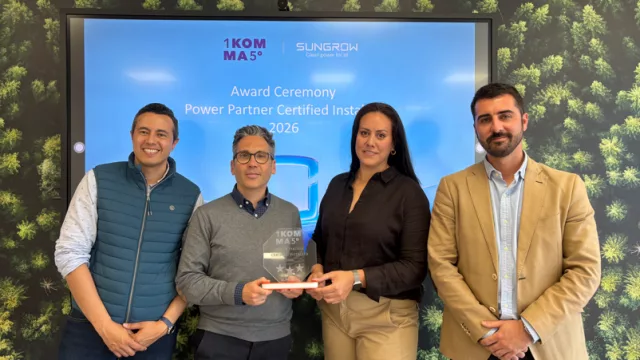 1KOMMA5°: única empresa en España reconocida como 'Power Partner Certified Installer' por Sungrow por su excelencia en instalaciones fotovoltaicas