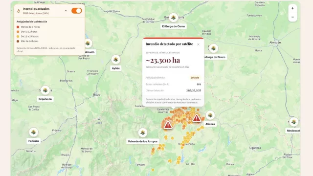 Los pueblos más bonitos incorporan el seguimiento de incendios a sus mapas, con alertas y actualizaciones